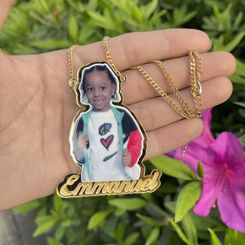 Custom Portrait Acrylic Necklace